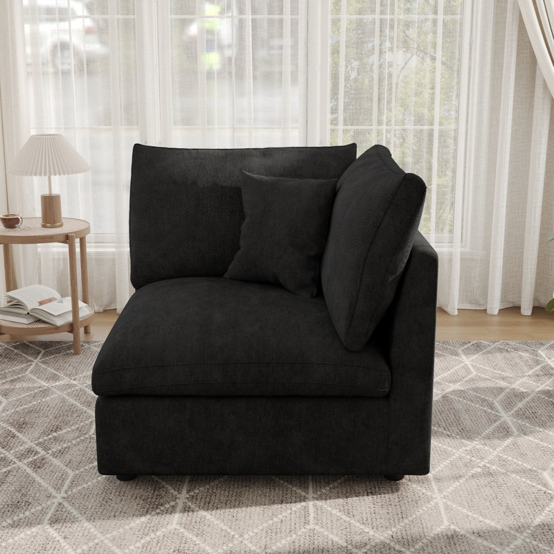 Fauteuil de chambre Kyna, Gris anthracite foncé