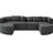Boneless Modular 114.9" With Curved - End Design, 24.4 Inch Seating Depth, And Soft Boucle Upholstery For Living Room, 6 Seats, Black Combined Deep Seating, & Breathable-2105354084