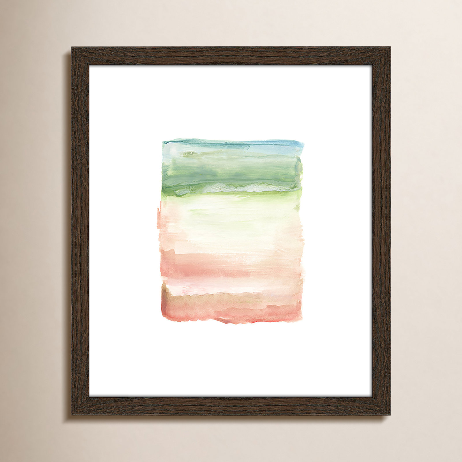 Nabi "Skye I" Print, 15" H x 13" W x 0.75" D, Brown Framed Paper