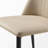 Contemporary 86" Oval Gray Dining Table Set With 6 Upholstered Off-White Side Chairs