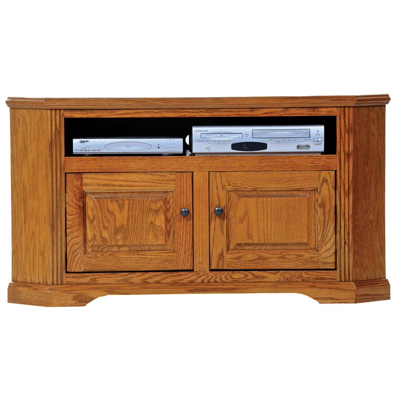 Maramec Unfinished Corner TV Stand for TVs up to 55", Dark