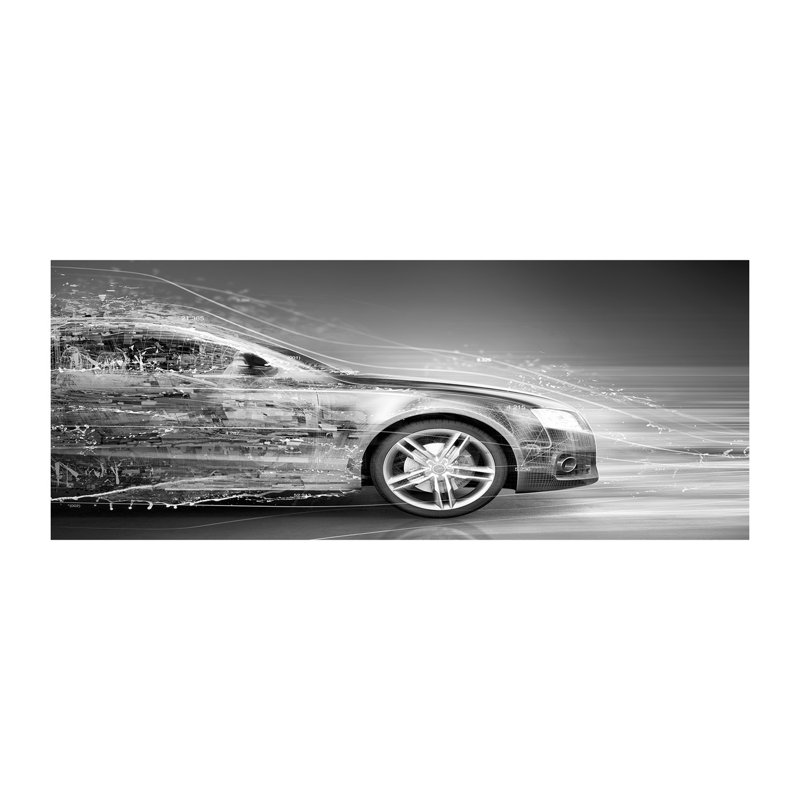 Speeding Car - Wrapped Canvas Print