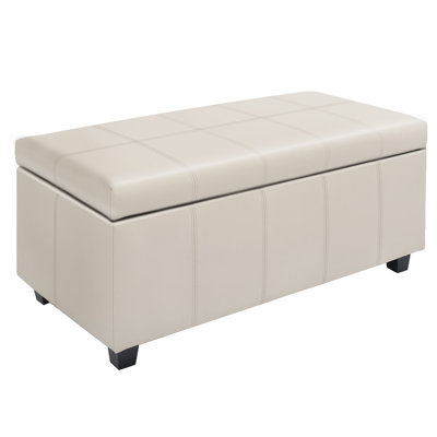 Faux Leather Ottoman