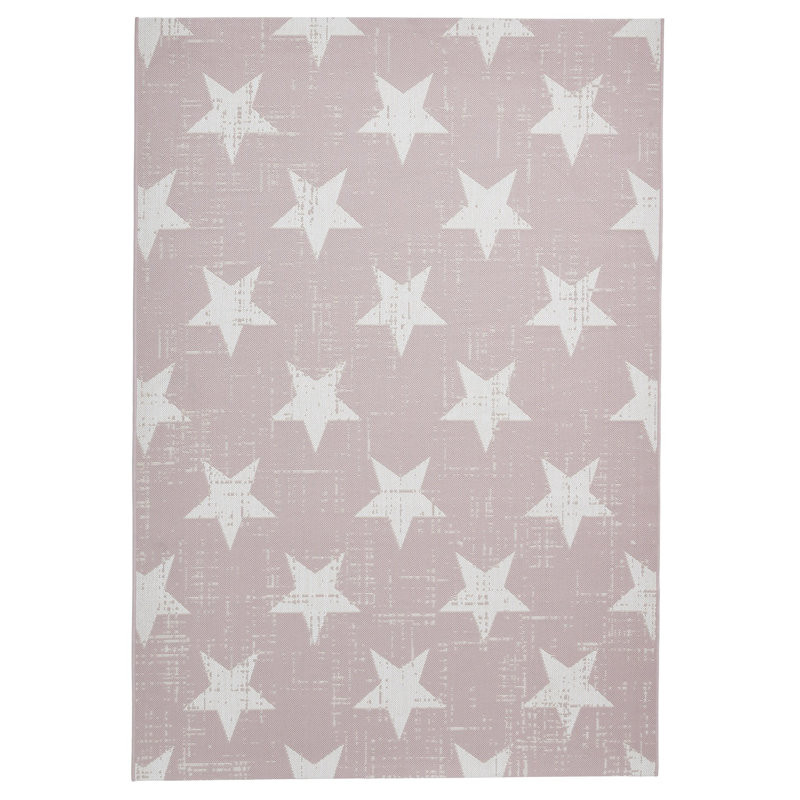 Machine Woven Rose/Cream Rug, Rectangle 120 x 170cm