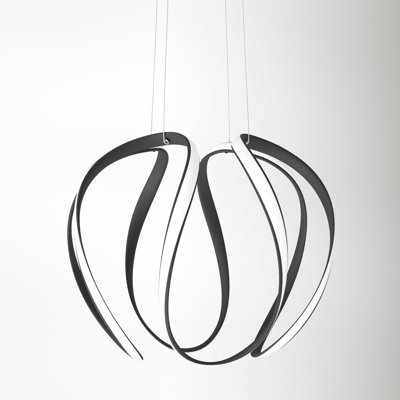 Single Light Metal Dimmable LED Geometric Chandelier