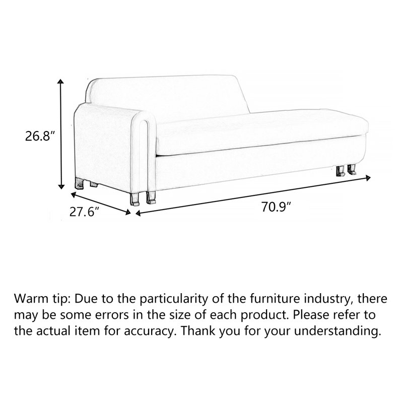 Chaise longue de style nordique en bois massif blanc et velours pour la chambre et le salon, Right Hand Facing