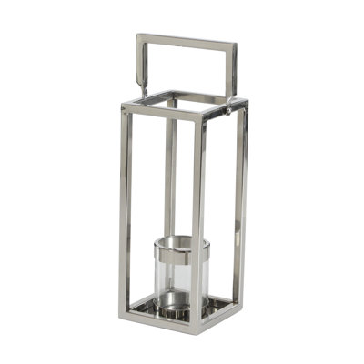 Lanterne en acier et verre