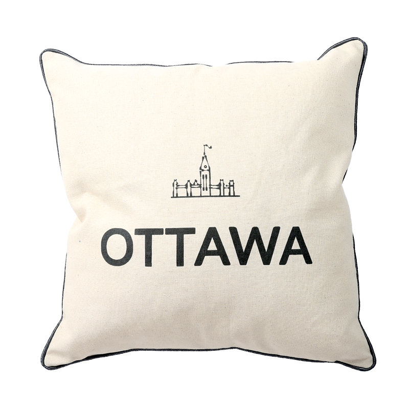 Coussin O Canada Cities - Ottawa, Polyester/ Bourre en polyester