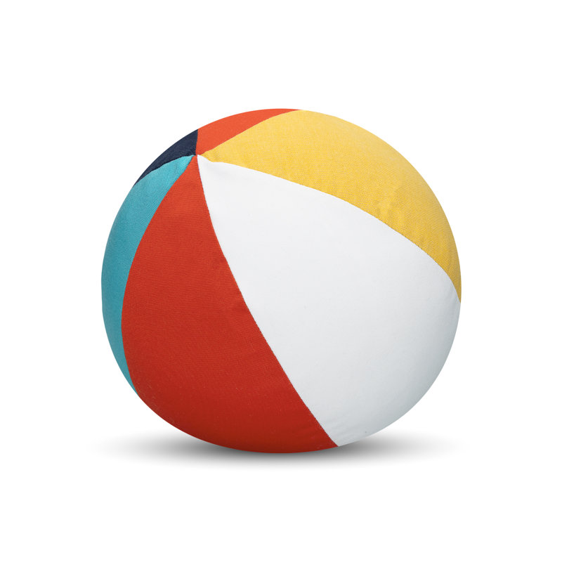 Multicolor Orb Woven Accent Pillow Cover & Insert, Blue/Red/White Geometric