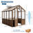 6x8 ft Greenhouse for Outdoors, Large Wooden Greenhouses with Adjustable Roof Vent & PC Panels & Lockable Door, Heavy Duty Spruce Frame Green House for Garden, Backyard, Patio-124934820-124934824