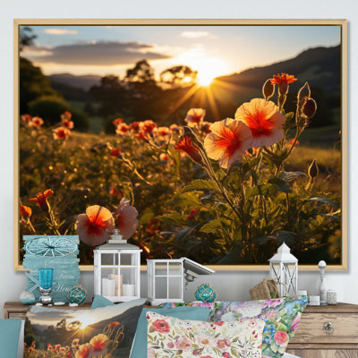 " Hibiscus Field With Sunset I "