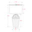 Lampe de table standard en céramique beige Lancashire, H 27,8 po x l 17,8 po x P 17,8 po