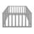 Twin Size Wood Daybed Frame With Fence