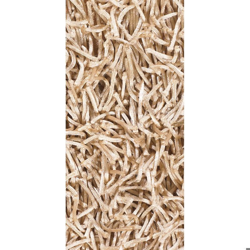 Heston Authentic Hand Woven Handmade Cream Modern Abstract Polyester Shag Area Rug
