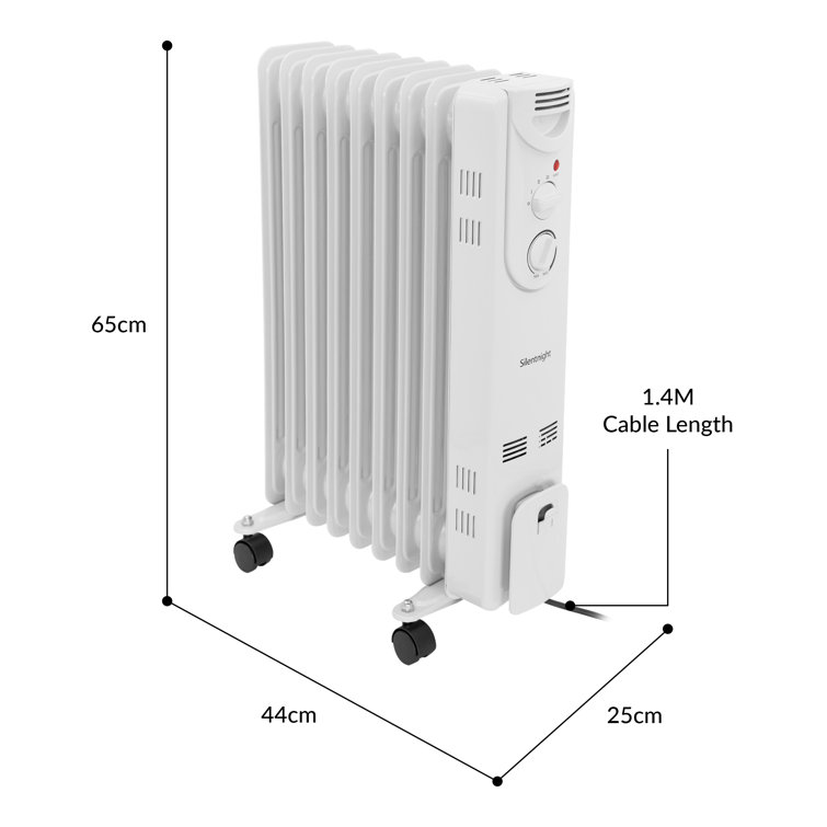 Silentnight 9-fin 2kw Oil Filled Radiator | Wayfair.co.uk