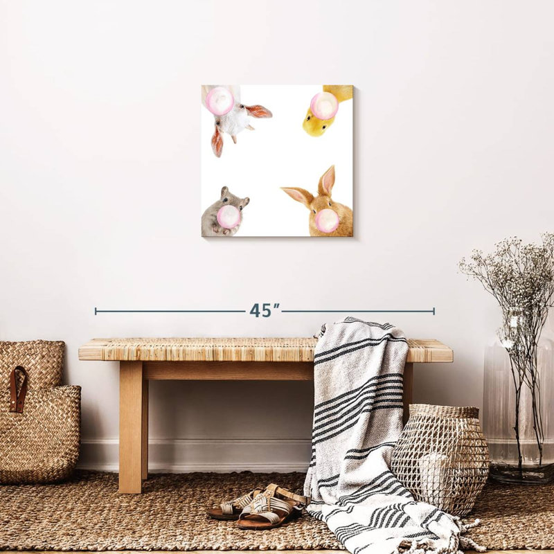 «Fluffy Bubble Gum» sur toile, H 20 po x l 20 po