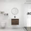 Meuble-lavabo de salle de bain avec portes - 24 po, fixation murale, noyer, armoire de style contemporain et espace d'évier, moderne-635533190