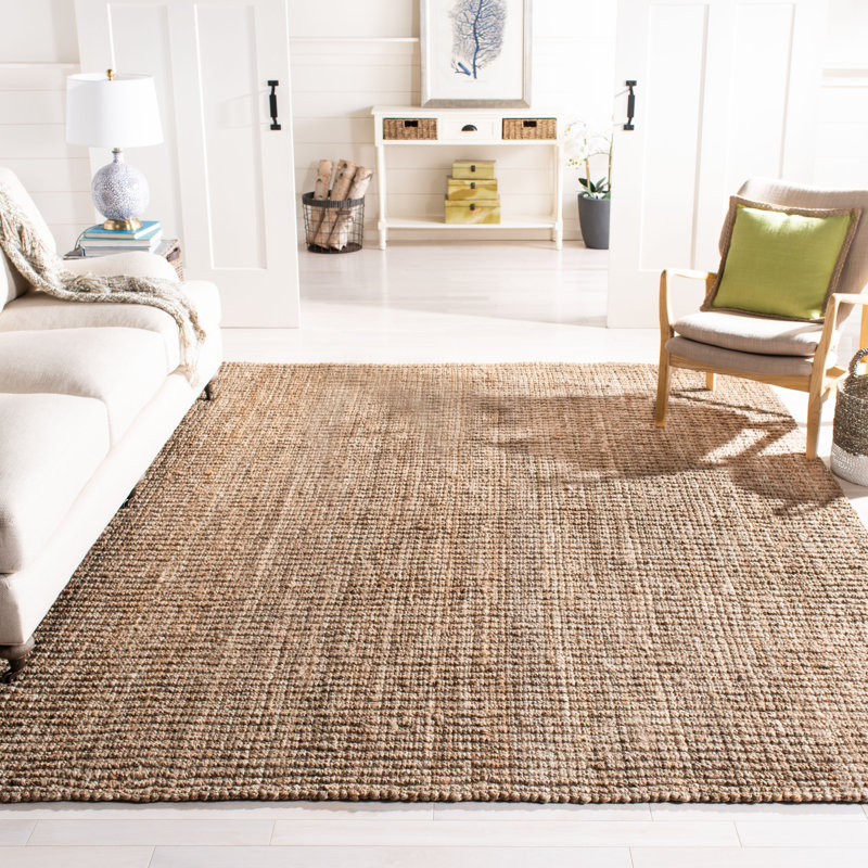 Tapis en jute naturel/gris Alda, Rectangle de 10 pi x 14 pi