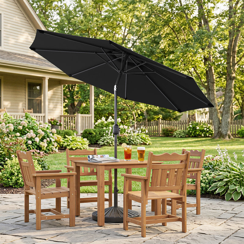 Parasol de marché 108 po Doraline, Noir, H 92,9 po x l 90 po x P 90 po