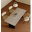 Table de salle à manger rectangulaire en pierre frittée de style simple-1902887522