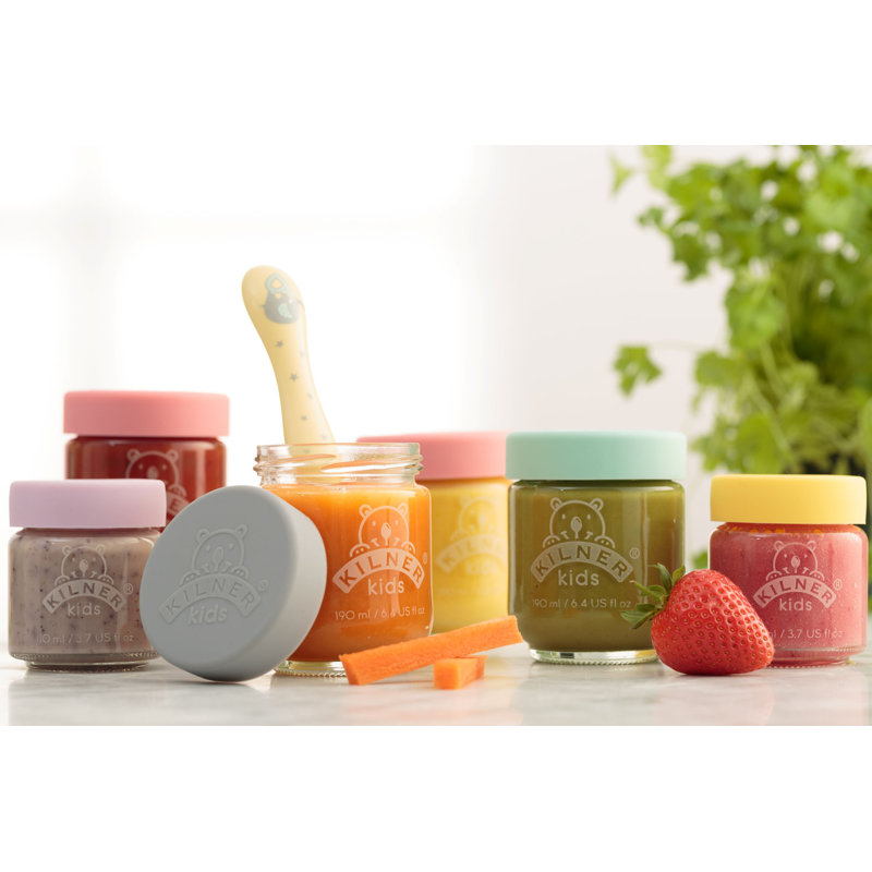 6 Kids container food storage jars