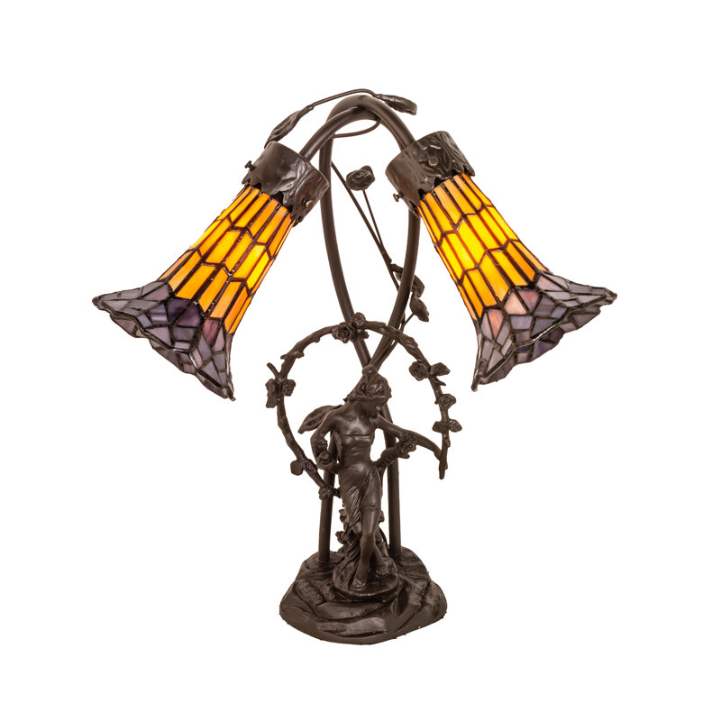 Angelamaria Table Lamp, Yellow/Purple