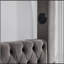 Structure de lit à baldaquin grand lit, lit plateforme tapissier en velours avec tête de lit capitonnée, haut-parleur Bluetooth intégré, ports de charge USB-A et USB-C, sommier robuste, gris-1421442785