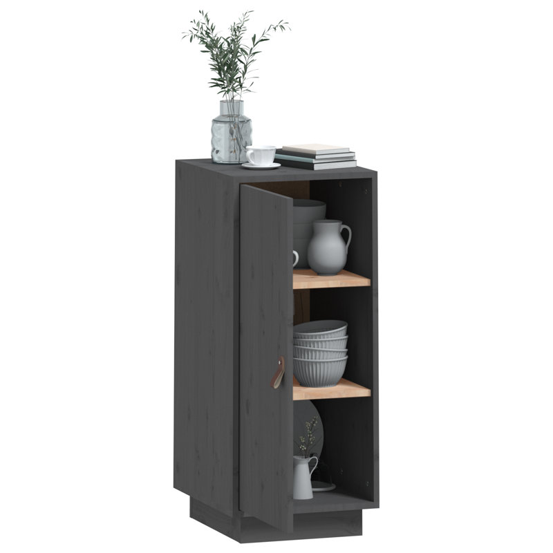 Julianah 34cm Solid Wood Sideboard, Grey