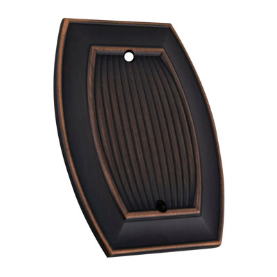 Decorative Wall Plate, Zinc material, 3-7/8" Length, 5-1/8" Width, Oil Rubbed Bronze Finish