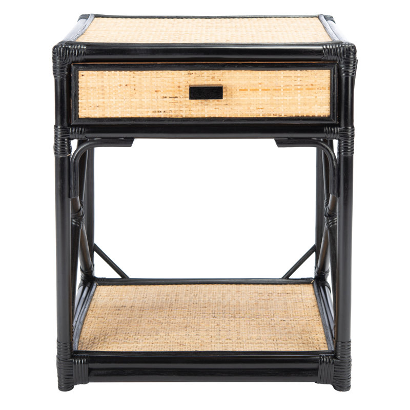 Alvie 18.5'' W Nightstand, Black/Natural