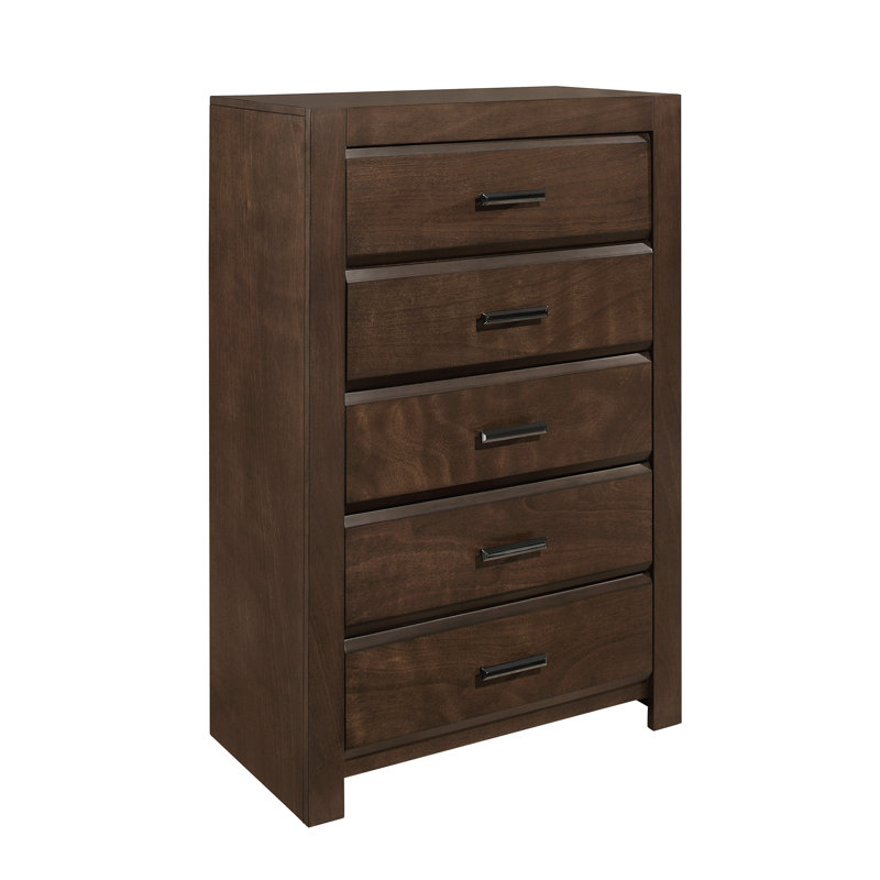 McCarver 31.75"W Espresso 5-Drawer Chest 