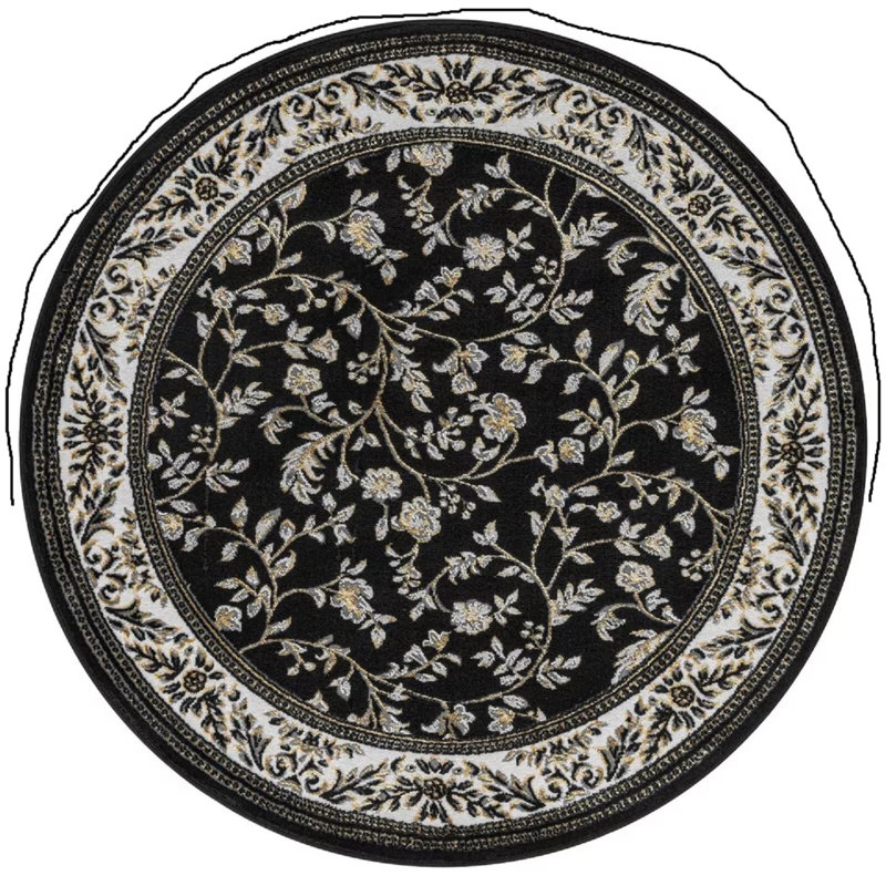 Oriental Area Rug, Round 120 cm