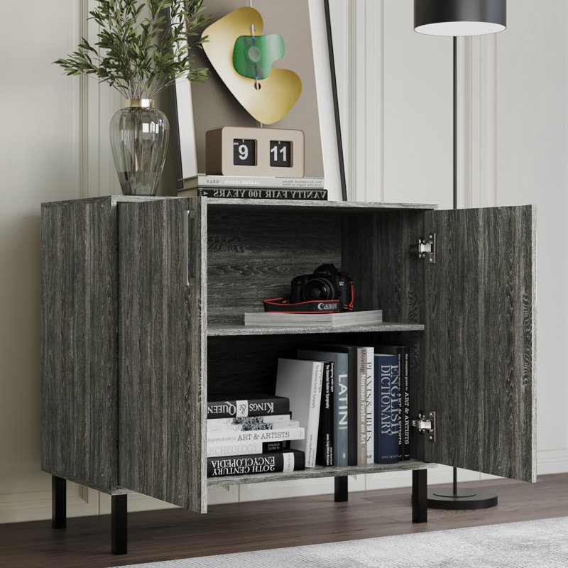 Sideboard In Dark Grey, Gris foncé
