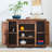 Chinese style partitioned storage shoe cabinet