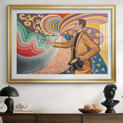 Portrait de Félix Fénéon-Paul Signac - reproduction encadrée avec passe-partout et verre - 1890