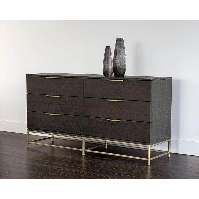 Rebel 6 - Drawer Dresser, Dark Gray