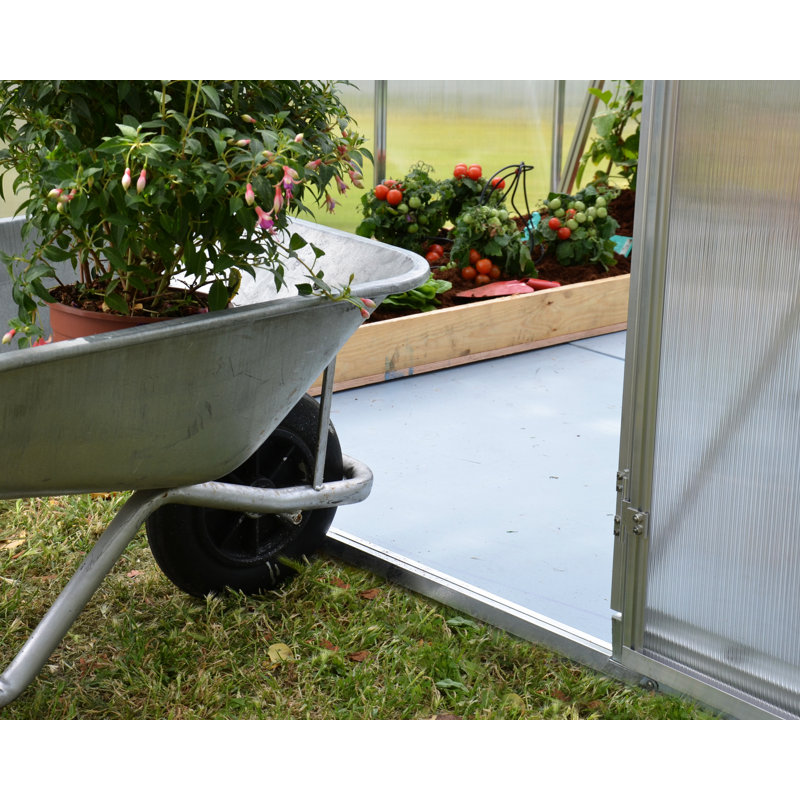 Mythos 6 Ft W x 4 Ft D Greenhouse, 208cm H x 185cm W x 186cm D, Silver