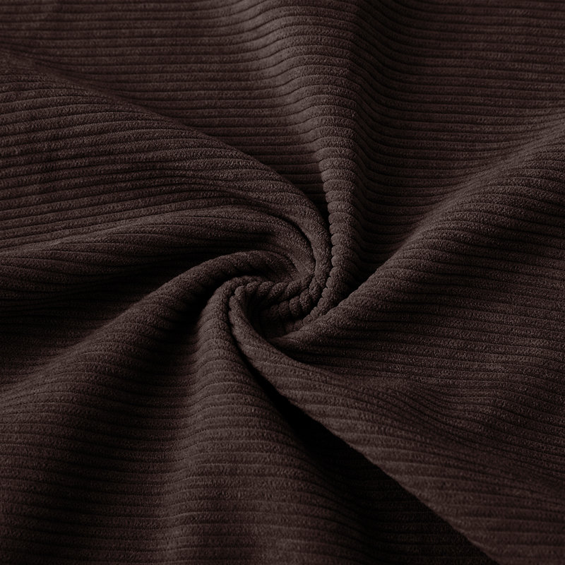 Striped Crushed Velvet Cushion Cover (Set Of 2) , Coffee