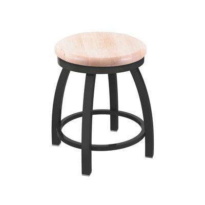 802 Misha Swivel Vanity Stool with Wood Seat