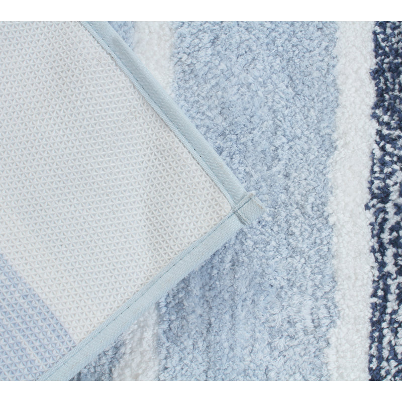 Tapis pour salle de bain micro-touffeté Sherrington - 24 po x 40 po, Marine