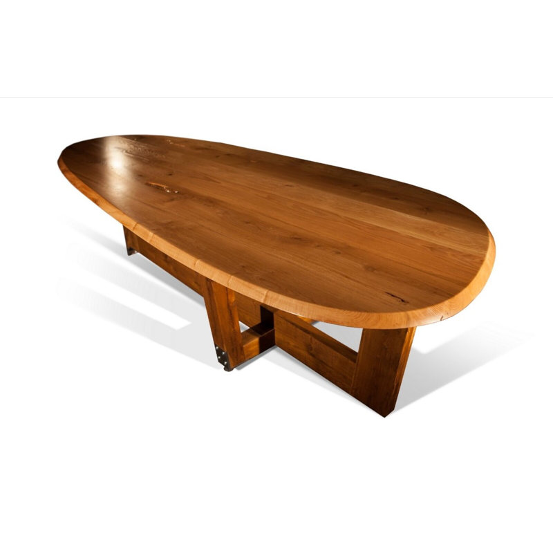 Oak Oval Solid Wood Dining Table
