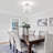 4 - Light Modern Metal And Fabric Drum Semi Flush Mount Ceiling Light Fixture For Dinning Room Living Room Bedroom Hallway Entryway Kitchen-2004286978