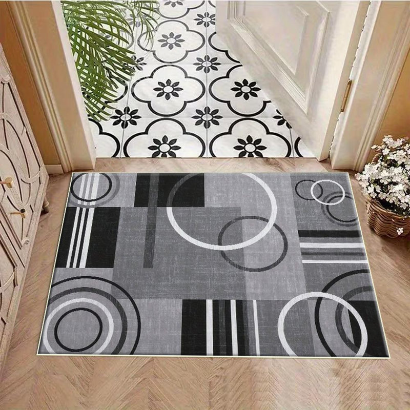 Geometric Pattern Area Rug, Soft And Lightweight, Suitable For All Seasons, Easy To Maintain And Easy To Clean, Machine Washable Carpet Floor Mat, Suitable For Living Room, Bedroom, Hallway, Balcony, Patio, Room Decor, Home Decor, Outdoor Decor
