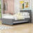 Upholstered Platform Bed with Trundle and LED Lights-1231073965-1231073962