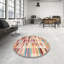 Tapis contemporain rose clair / rouge-1227796563