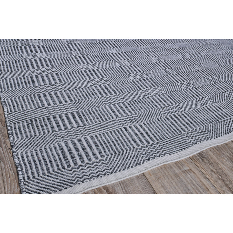 Naples Geometric Area Rug, Rectangle 3' x 5', Charcoal