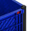 Contenant mural bleu pliable, capacité de 600 lb, contenant en vrac de 33,4 po de hauteur avec portes, empilable jusqu'à 4 haut, largeur 31,16 po