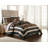 Pastora 7 Piece Short Plush Leaves Print Polyester Comforter Set-59942668-22386516