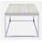 Light Oak and Chrome Coffee Table with Open Base