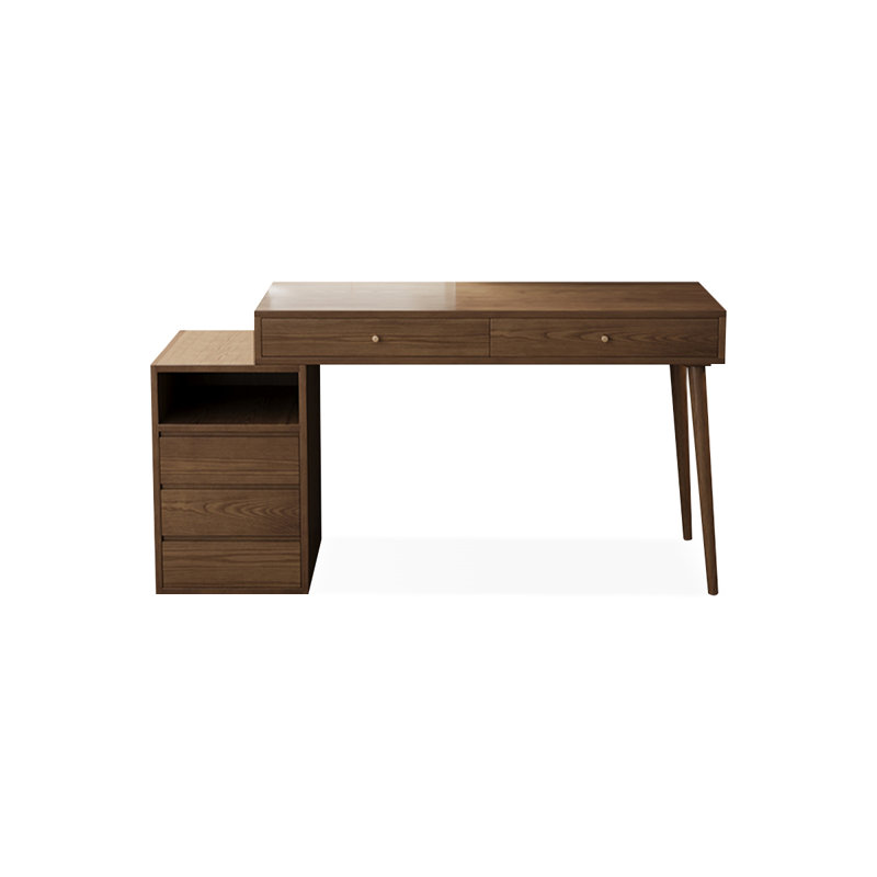 Walnut Rectangular Solid Wood desks, 29.53" H x 47.24" W x 23.62" D